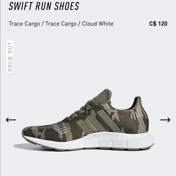 adidas Shoes | Camo Adidas Sneakers Swift Running Shoe | Poshmark